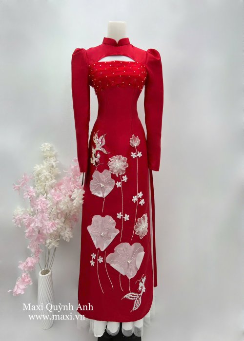 Áo Dài Liên Hoa Vinh Diệu Tao Nhã