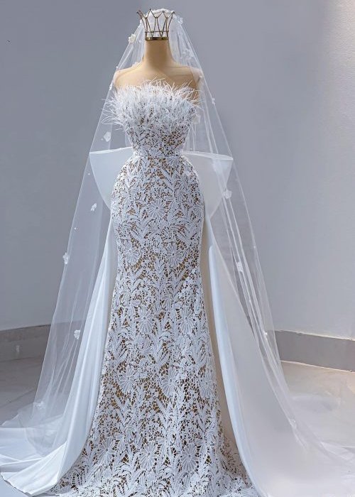 Váy Cưới Body Ren Hoa Cao Cấp