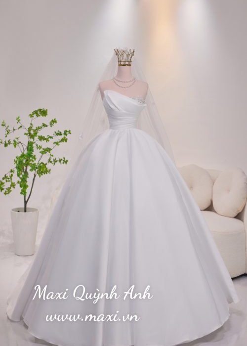 Váy Cưới Ngọc Trai Cổ Điển