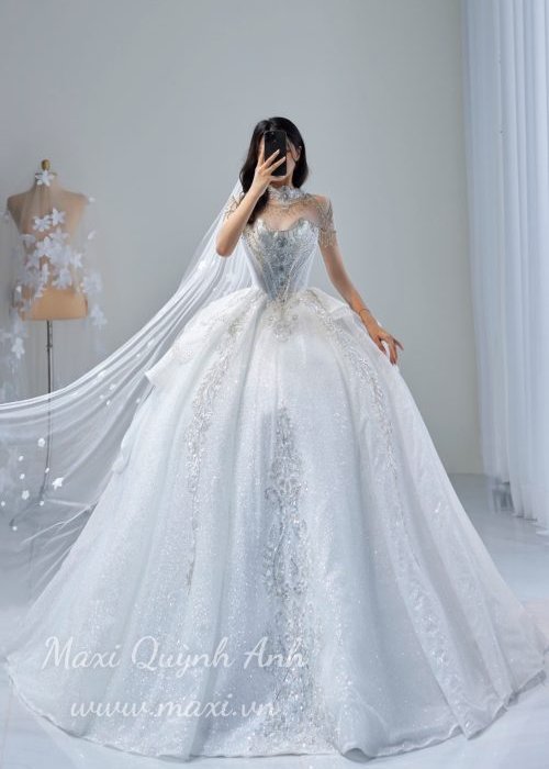 Váy Thiết Kế Lưới Vai