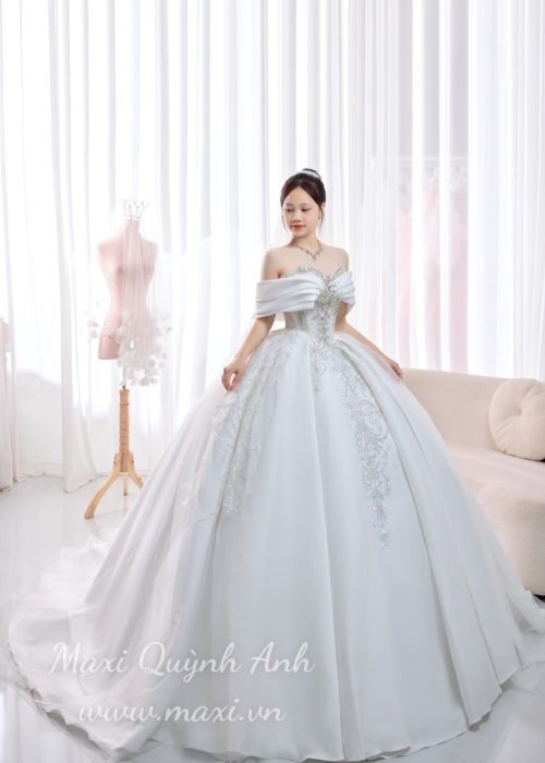 Váy Cưới Trễ Vai Minh Châu