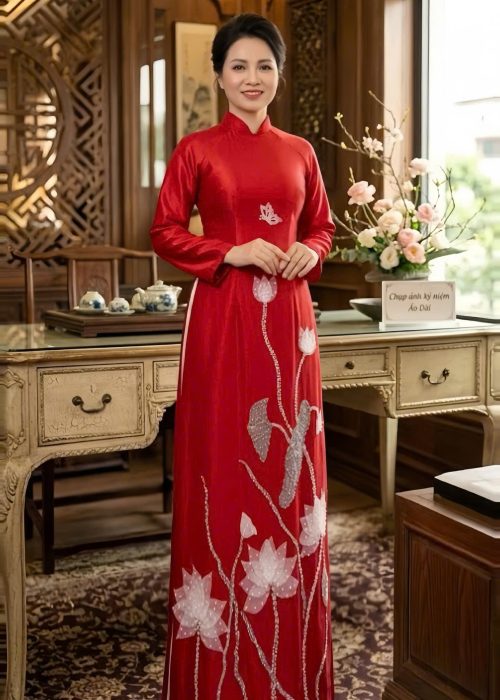 Áo Dài Vinh Hoa Cẩm Tú Cao Cấp