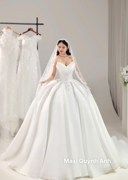 Váy Cúp Ngực Ngọc Trai Tinh Khôi