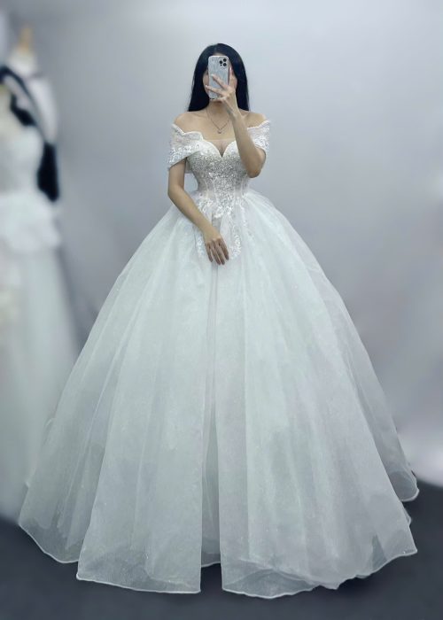 Váy Cưới Đính Đá Pha Lê