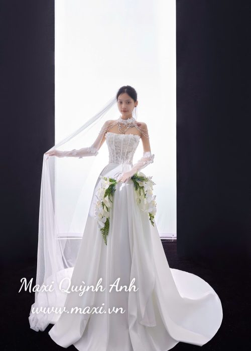 Váy Cưới Cúp Ngực Cao Cấp