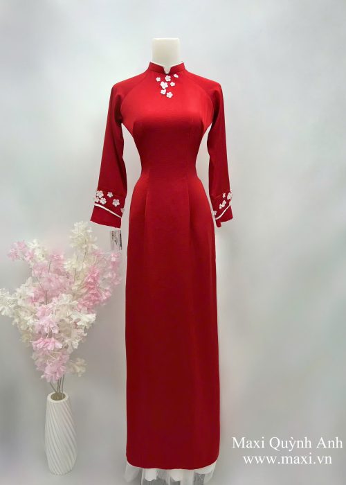 Áo Dài Cách Tân Đính Hoa 3D