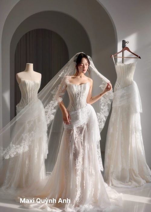 Váy Cưới Ren – Quyến Rũ, Sang Trọng
