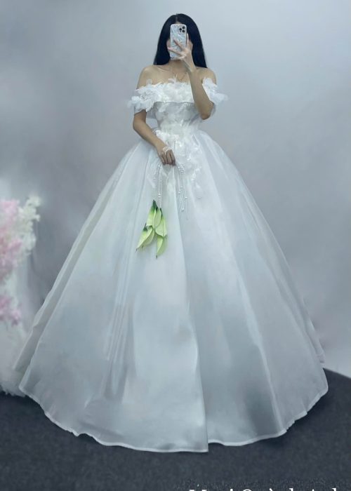 Váy Cưới Ngọc Trai Tuyết