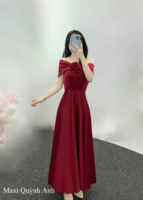 Đầm Dạ Hội Đỏ Lệ Quyến