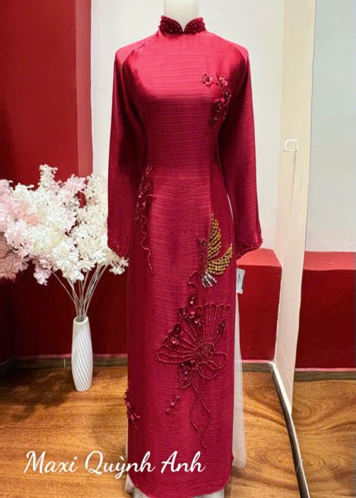 ÁO DÀI ĐỎ CAO CẤP - Mai Hồng Khúc