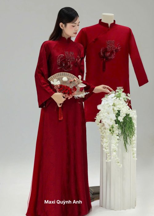 CẶP ÁO DÀI CƯỚI CAO CẤP - ÁO DÀI SONG HỶ NGUYỆN