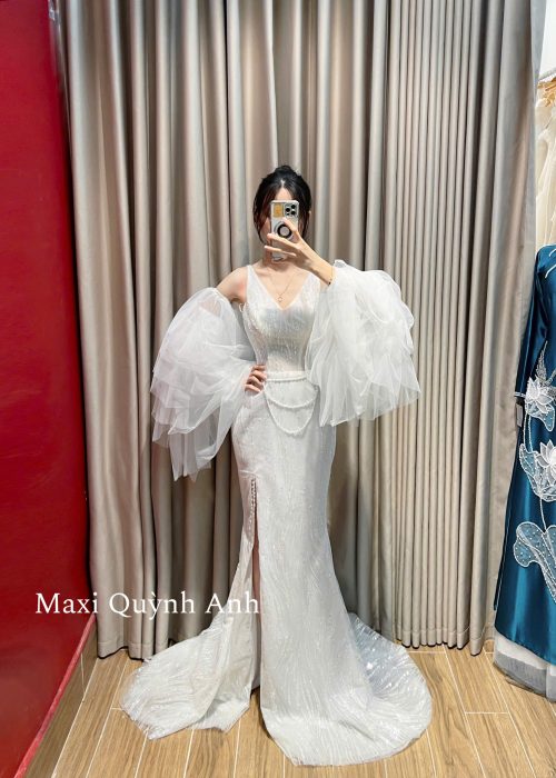 Váy Cưới Body Kèm Choàng Cao Cấp
