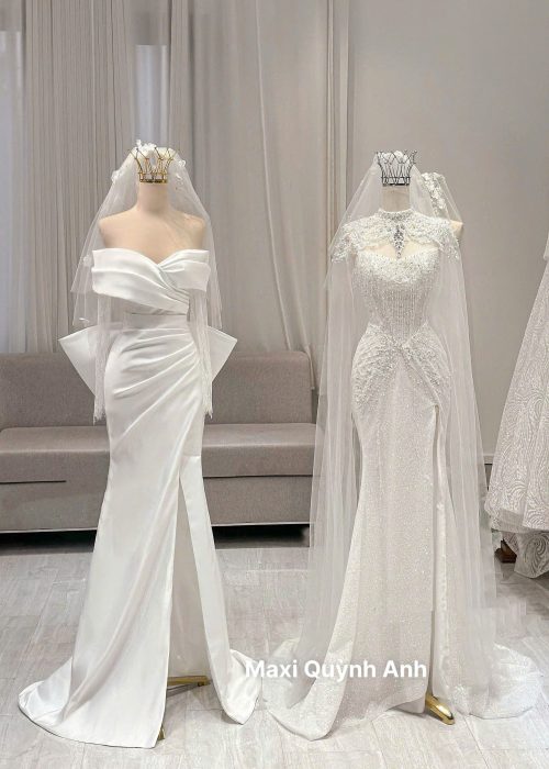 Váy Cưới Body Kim Sa Cao Cấp