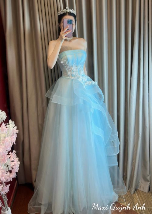 Váy Xanh Đi Bàn Cao Cấp