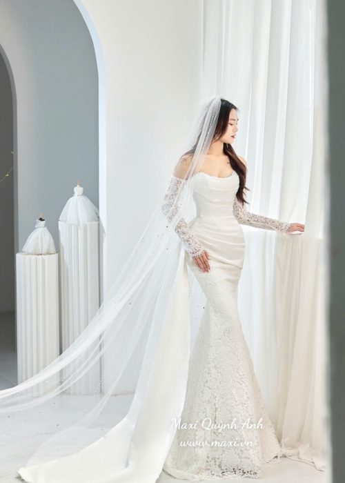 VÁY CƯỚI BODY PHỐI REN CAO CẤP