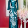 Áo dài cao cấp - Áo Dài Xanh Lục Bảo