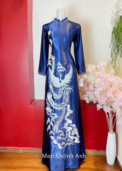 Áo Dài Sui Hải Lam Trường Phụng