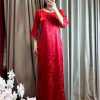 Áo dài gấm đỏ cao cấp