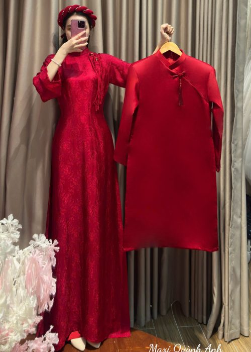 Cặp áo dài gấm cao cấp