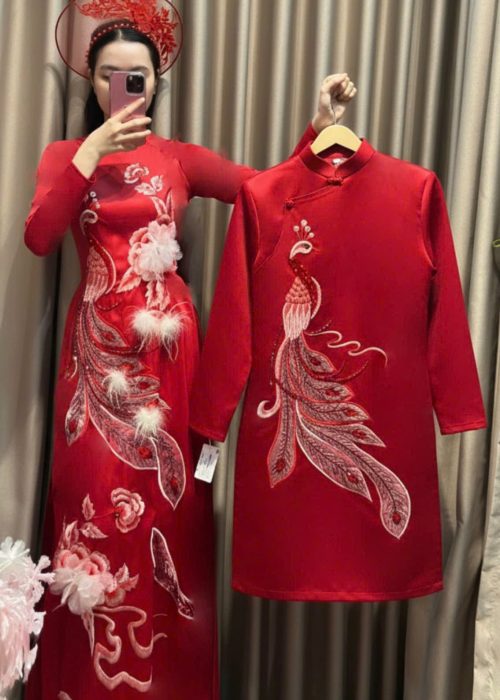 Cặp Áo Cưới Dài Song Phụng - Thanh Phượng Giao Hòa