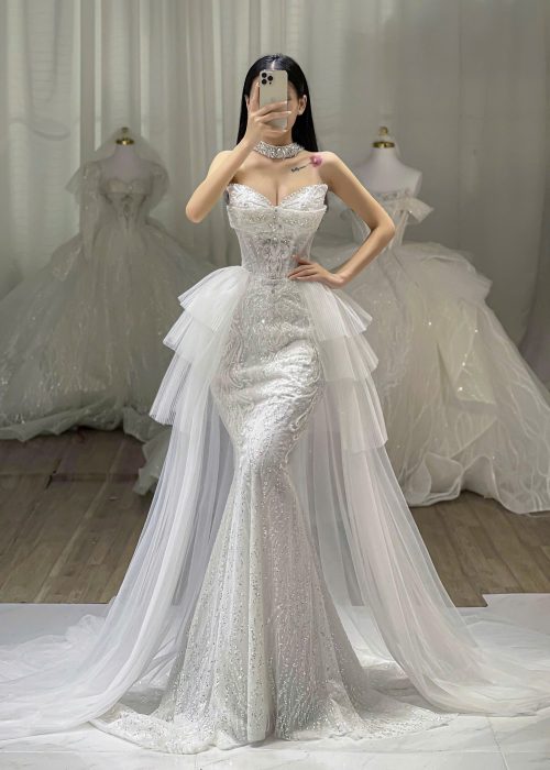 Váy Body Kim Sa Kèm Choàng