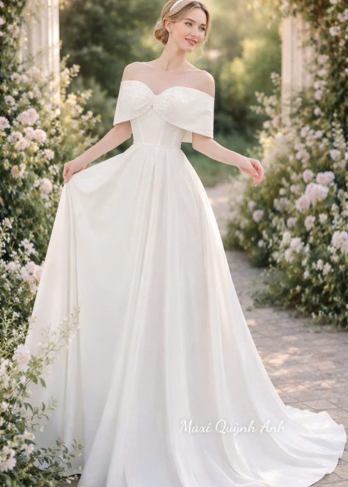 Váy Trễ Vai Ngọc Trai