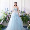 Váy Cưới Xanh Biển Cao Cấp